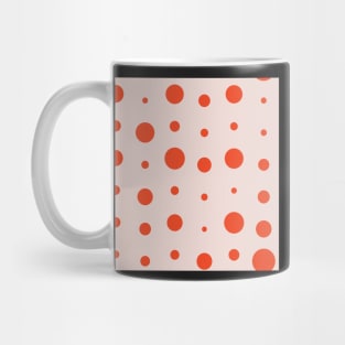 Pink Coral Random Polka Dots Seamless Repeat Pattern Mug